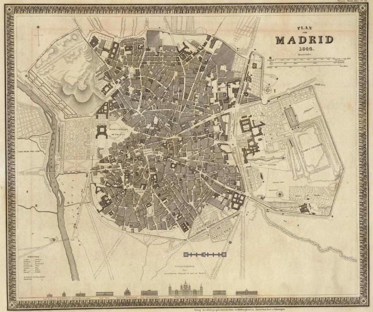 mapa de Madrid, ciutat vella