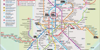 Metro de Madrid mapa de l'aeroport