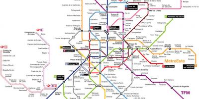 Madrid Espanya metro mapa