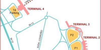 Madrid terminal de l'aeroport mapa