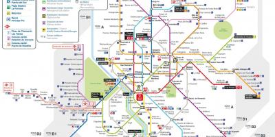Mapa de Madrid transport públic