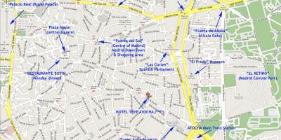Mapa del centre de Madrid, Espanya