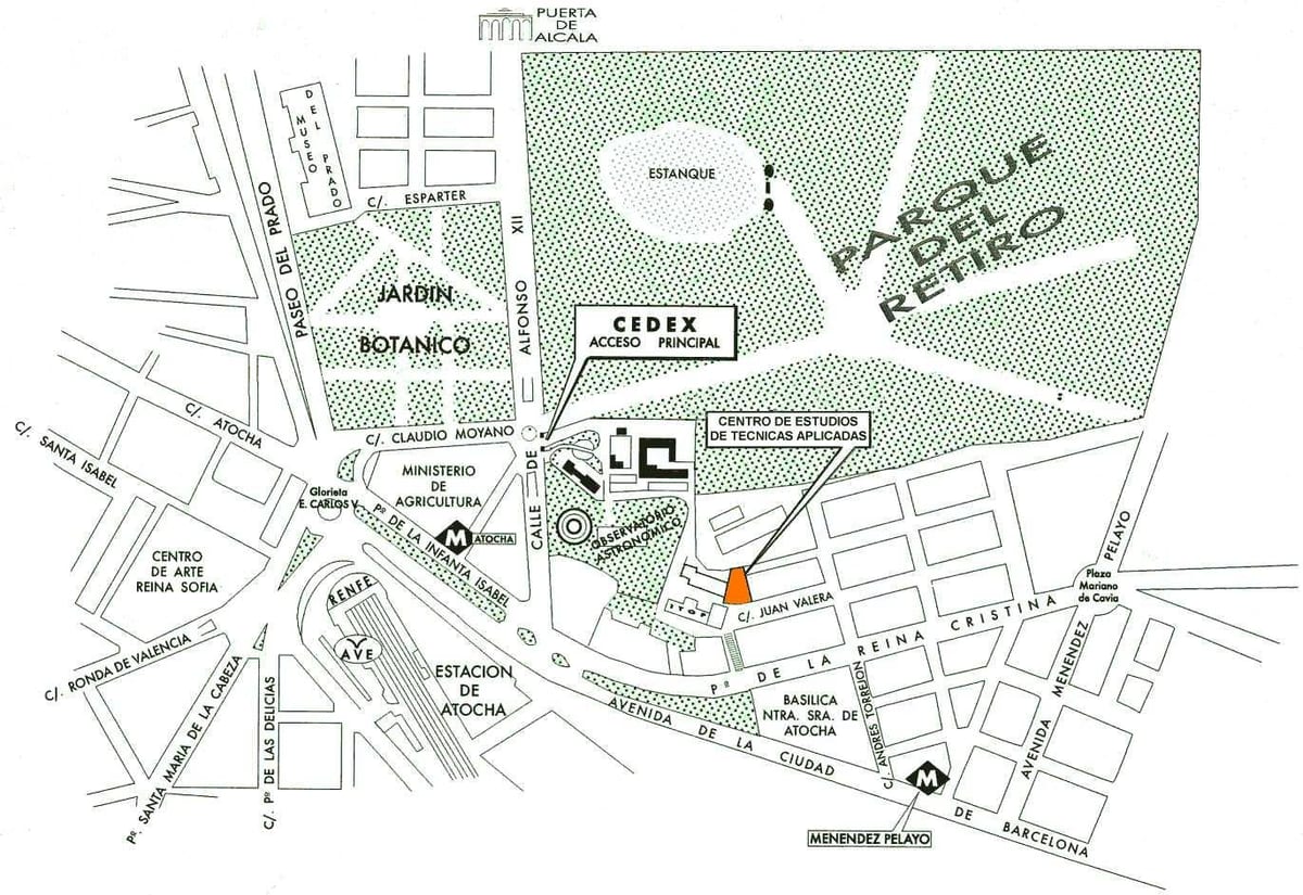 mapa de l'estació d'atocha de Madrid