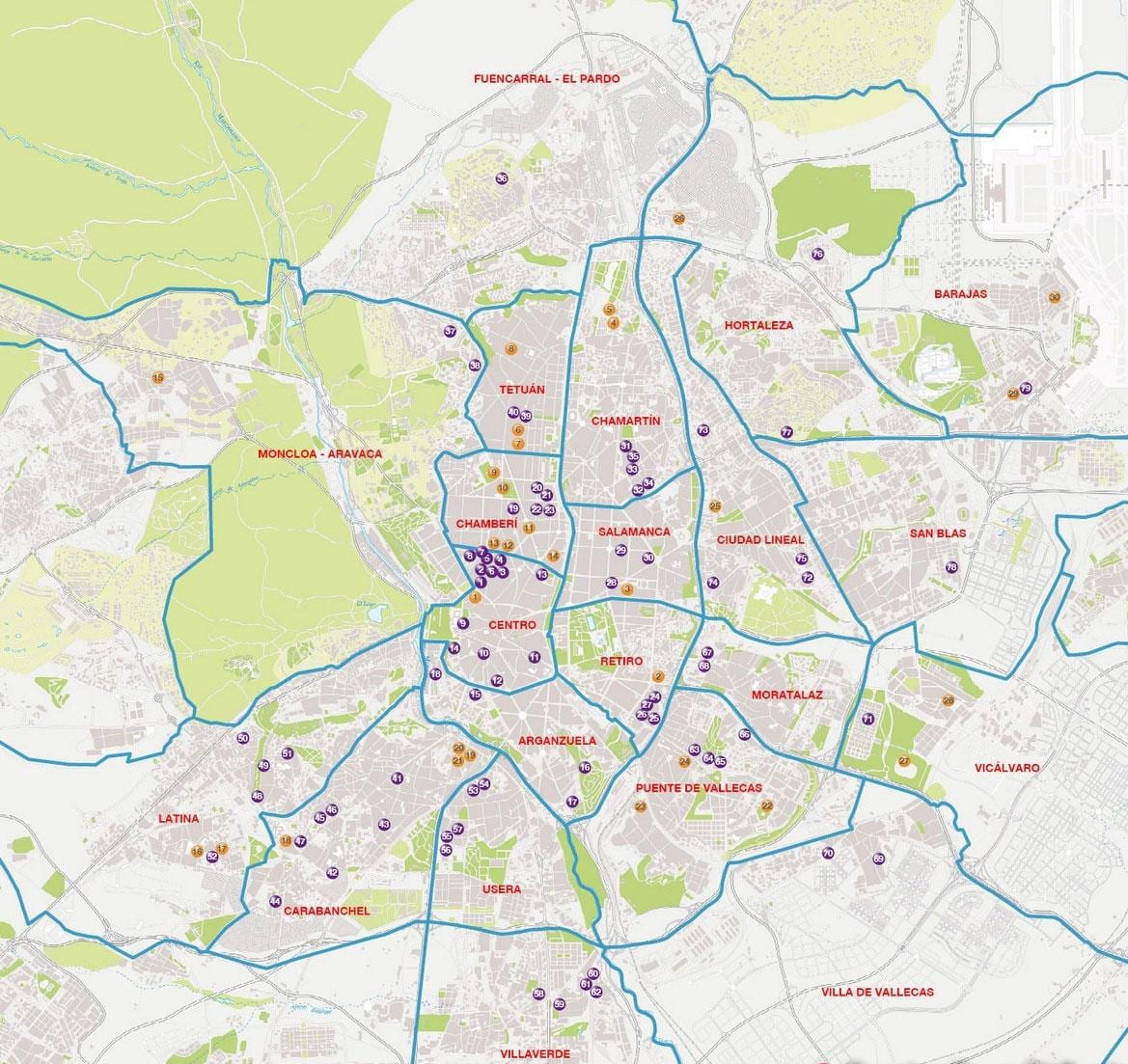 mapa de Madrid chamartin de l'estació de tren