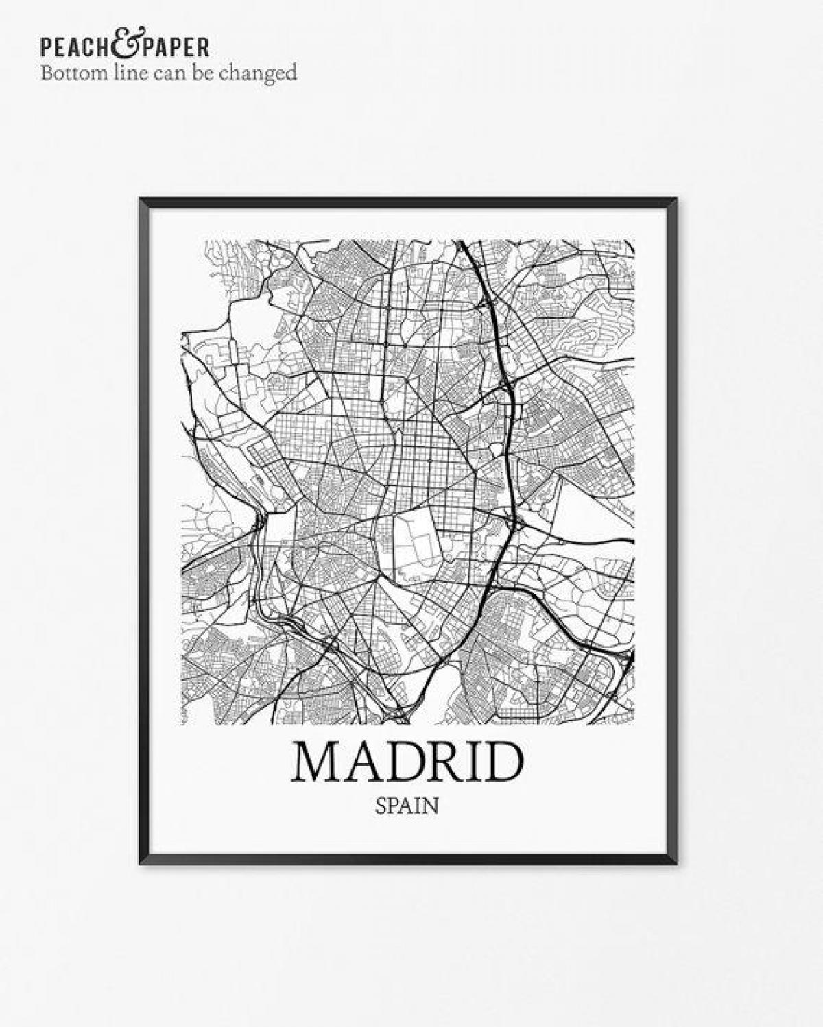 mapa de Madrid mapa cartell