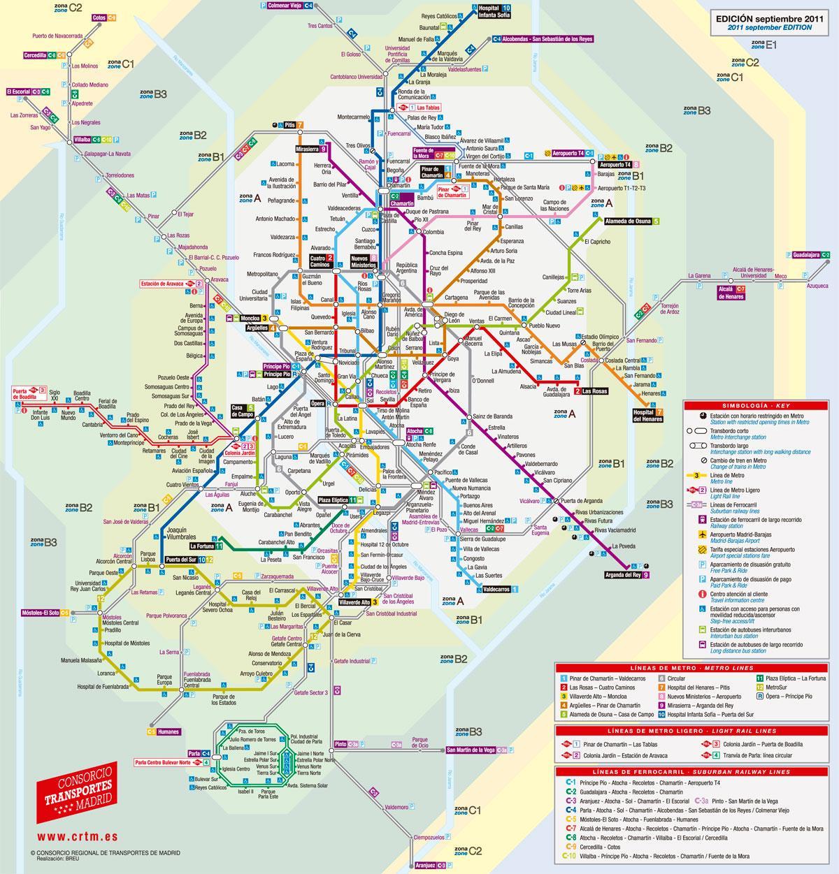 mapa de Madrid tramvia