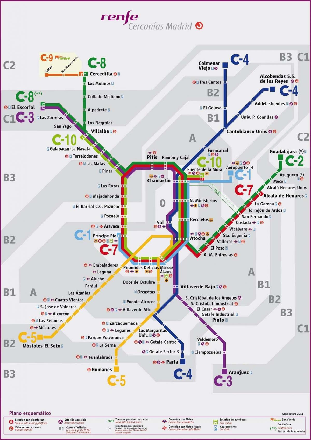 Madrid ferroviari mapa