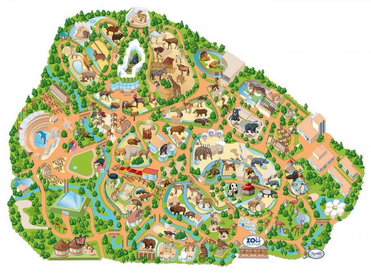 mapa del zoo de Madrid