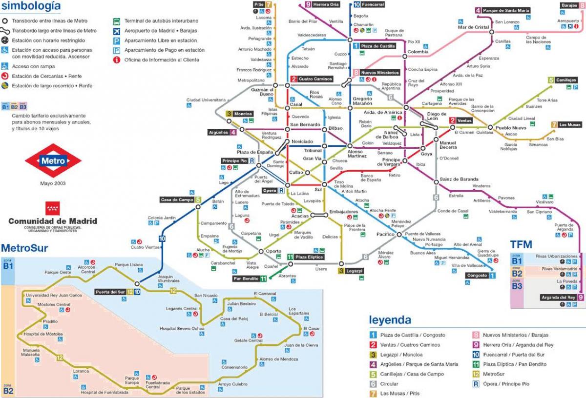 Madrid, l'estació de metro mapa