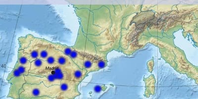 Mapa de l'aeroport de Madrid destinacions