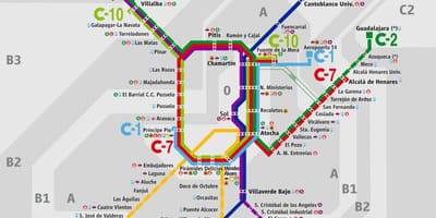 Mapa de Madrid atocha estació de tren