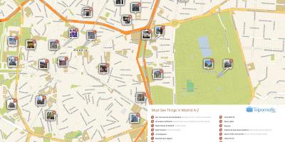 Madrid principals atraccions mapa