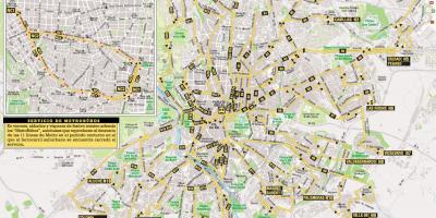 Rutes d'autobusos de Madrid mapa