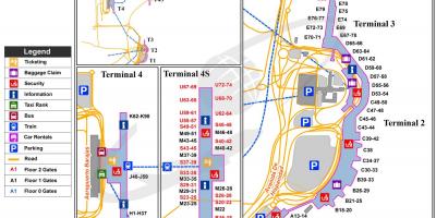 Mapa de l'aeroport de Madrid Espanya