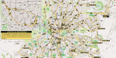 Emt de Madrid autobús mapa