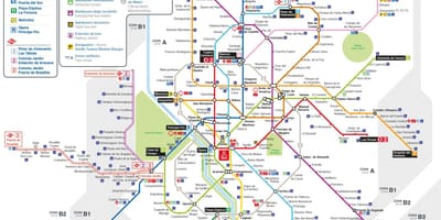 Mapa de Madrid transport públic