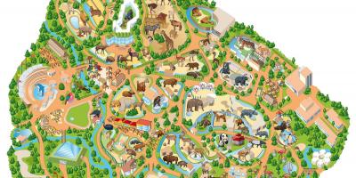 Mapa del zoo de Madrid
